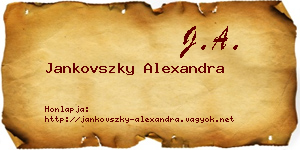 Jankovszky Alexandra névjegykártya