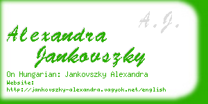 alexandra jankovszky business card